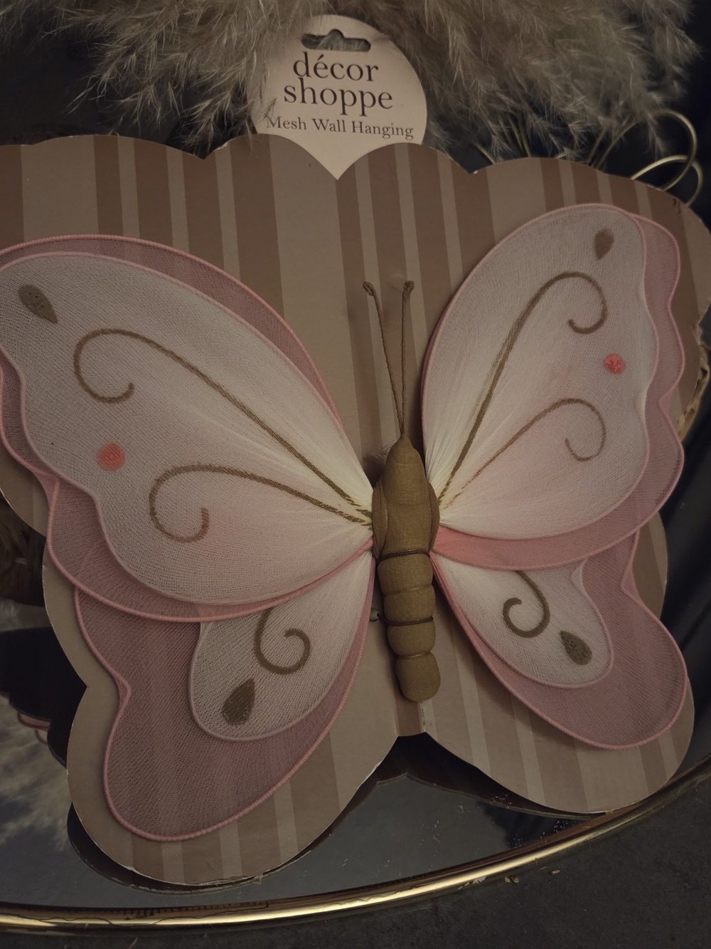 Whimsical Butterfly Wall Decor Cottagecore Fairycore Pink White